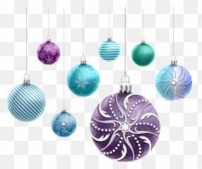 Download Beautiful Christmas Ornaments - Clipart png