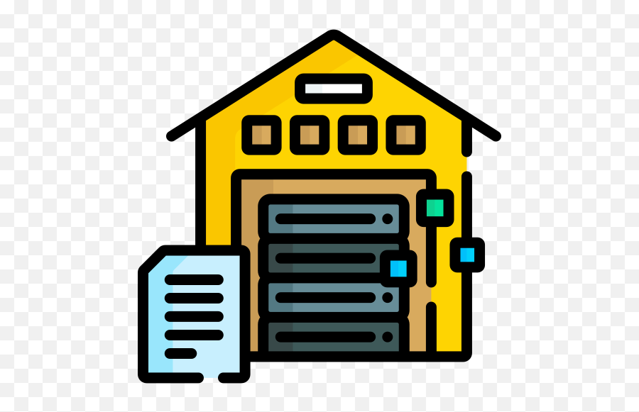 Download Data Warehouse Icon Special Lineal Color Style - Datawarehouse Icon Png,Warehouse Icon