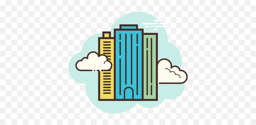Skyscrapers Icon In Cloud Style - Facetime Logo Cute Png,Skyscrapers Icon