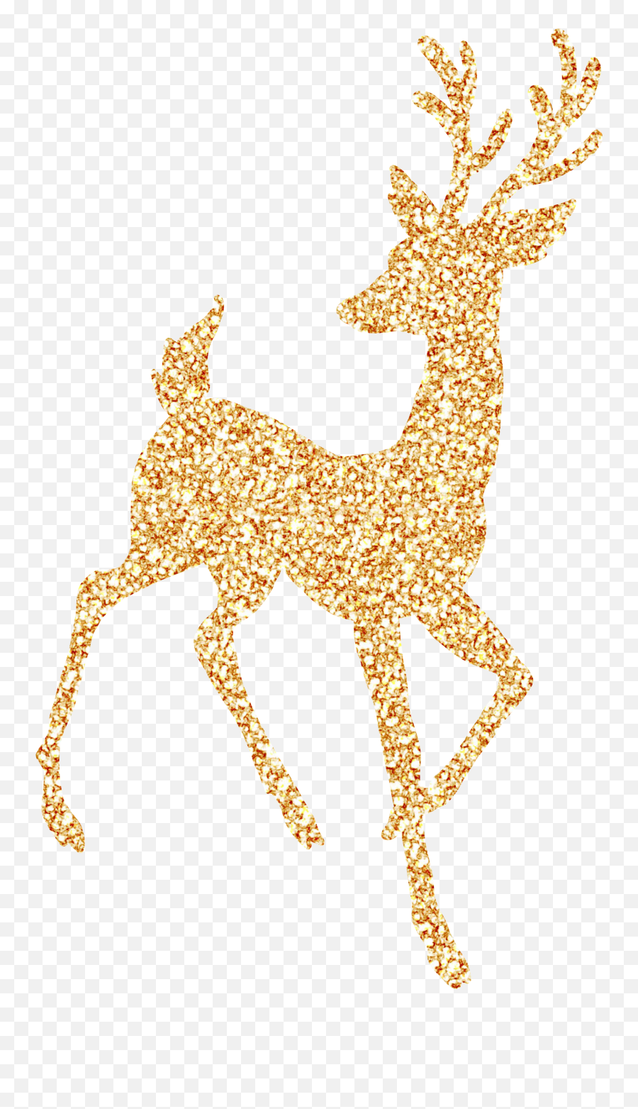 Free Gold Reindeer Clipart - Glitter Reindeer Clipart Png,Reindeer Clipart Png