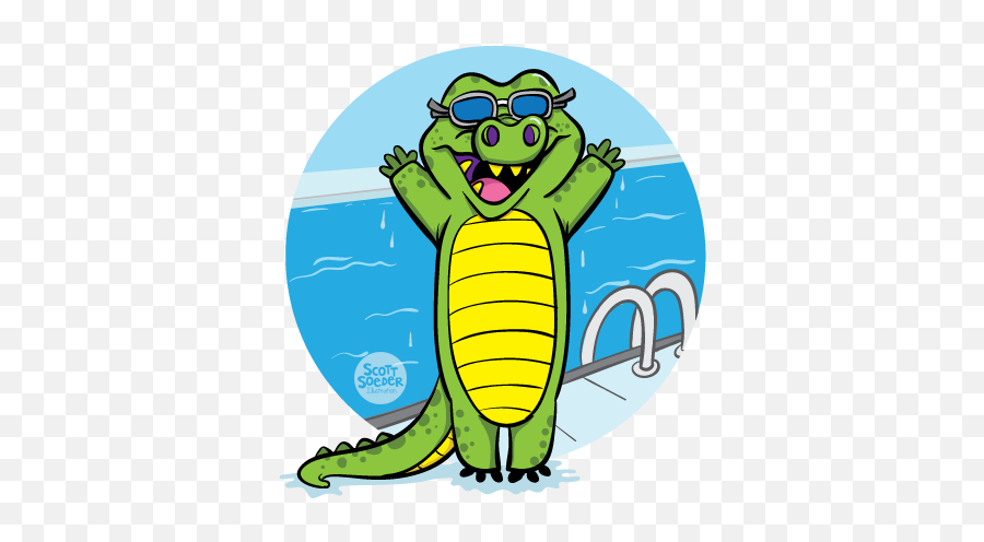 Gator Illustrations For The J Swim School U2014 Scott Soeder - Cartoon Png,Gator Png