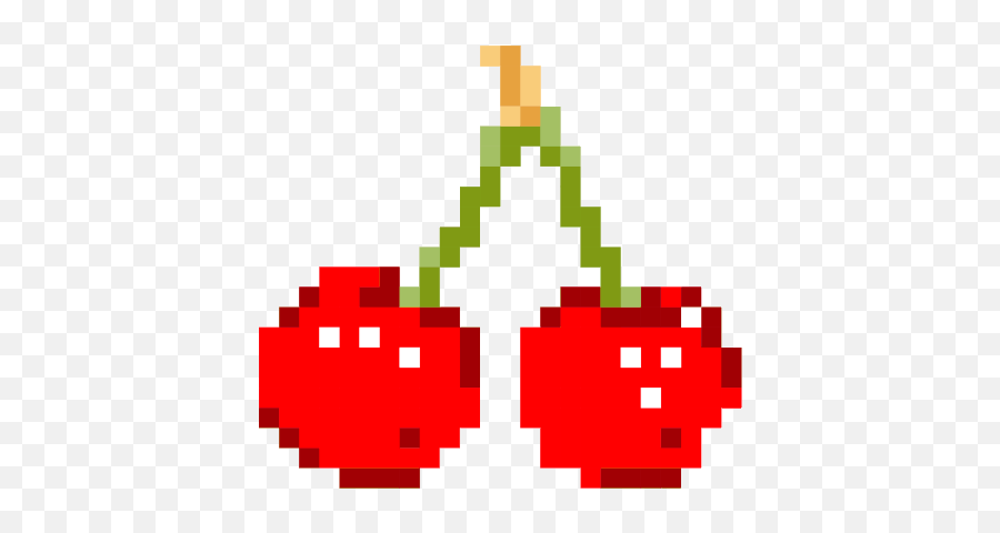 Pixel Art Cherries Fruits Sticker - Pixel Art Cherries Eyepatch Pixel Art Png,Pixel Art Icon