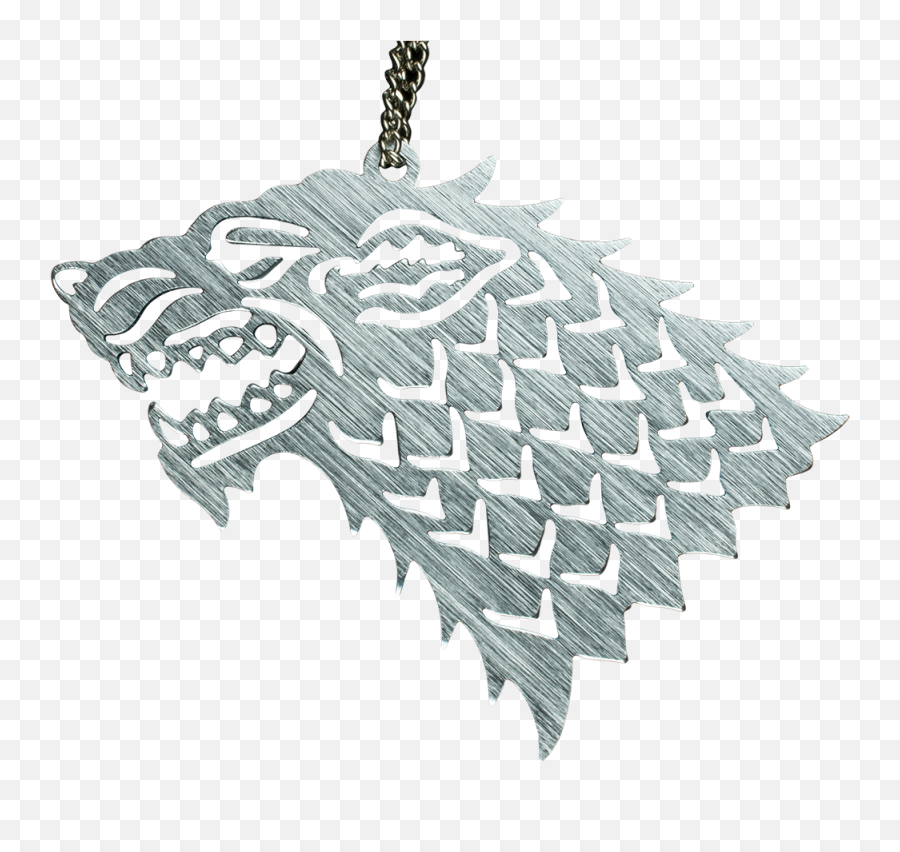 Game Of Thrones Chrome Stark Sigil - Game Of Thrones Stark Wolf Logo Metal Png,Targaryen Sigil Png