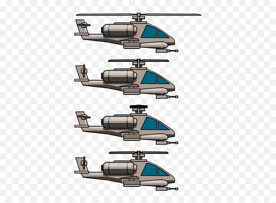 Free 2d Game Art Attack Helicopter Animated Sprite - Helicopter Sprite Png,Sprite Transparent Background