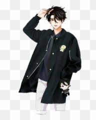 Anime Cool Boy With Jacket Hd - Gambar png