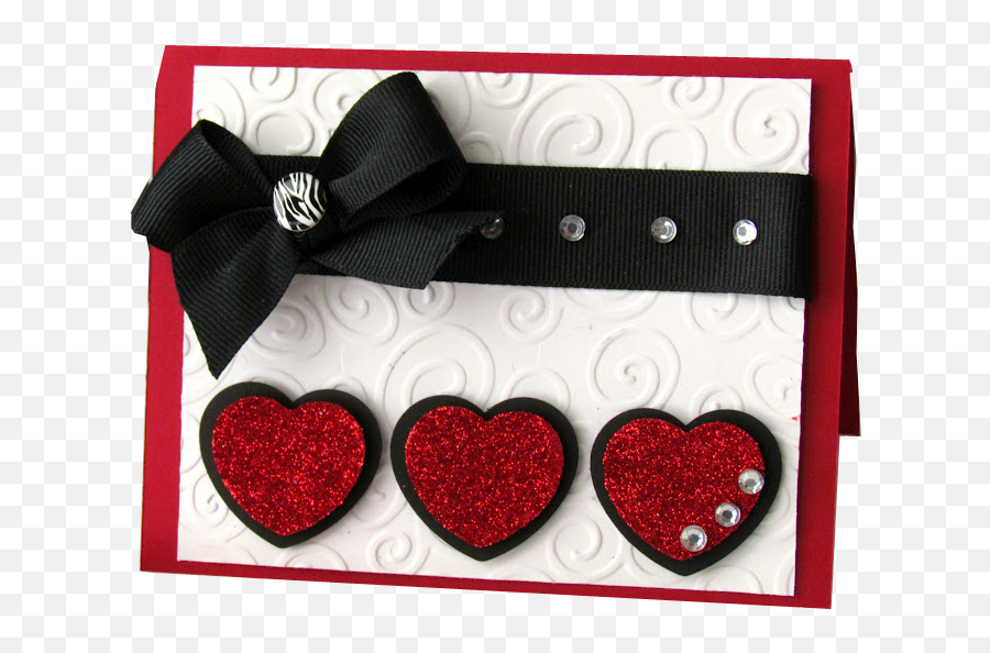 Triple Heart Handmade Valentine - Heart Hand Made Cards Png,Valentine Png