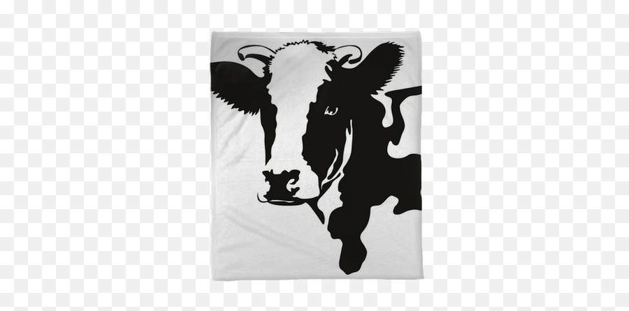 Vector Illustration Of A Cow Head Plush Blanket U2022 Pixers - We Live To Change Mama Cow Svg Png,Cow Head Png
