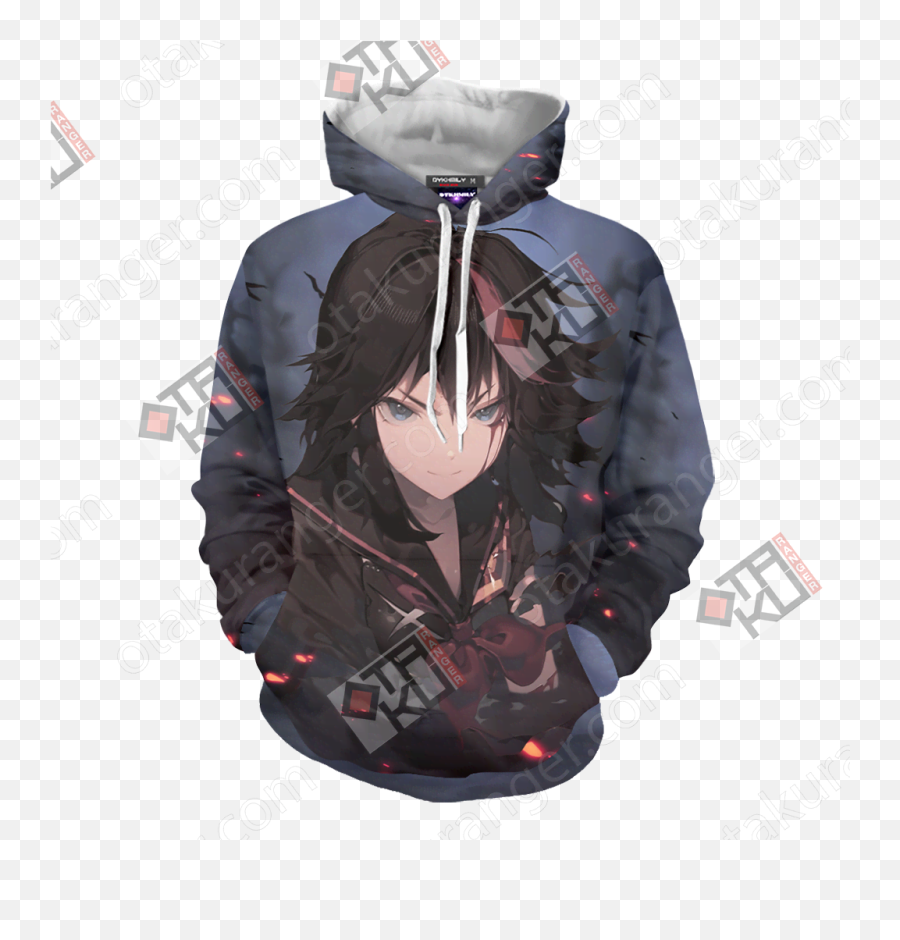 Killlakill Matoi Ryuko Unisex 3d Hoodie - Otakuranger Black Panther Killmonger Hoodie Png,Ryuko Matoi Png