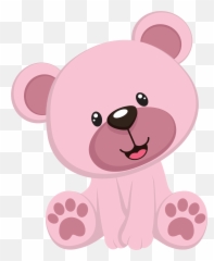Teddy Bear Cartoon - Pink Teddy Bear Clipart Png,Cartoon Bear Png