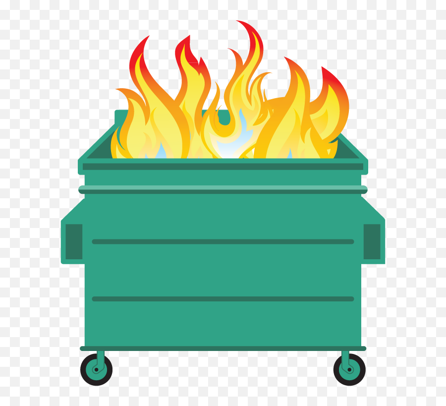 Dumpster Fire Clipart - Animated Dumpster Fire Emoji Png,Dumpster Png