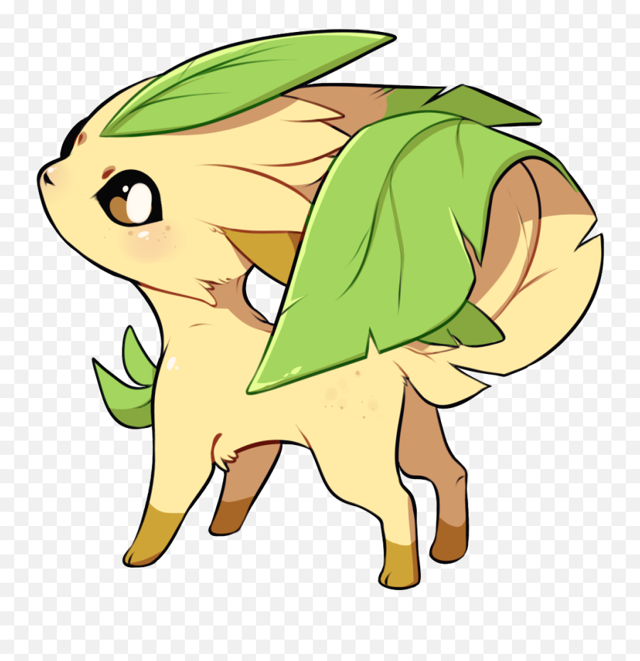 Download Hd Leafeon - Cute Pokemon Drawings Leafeon Png,Leafeon Png