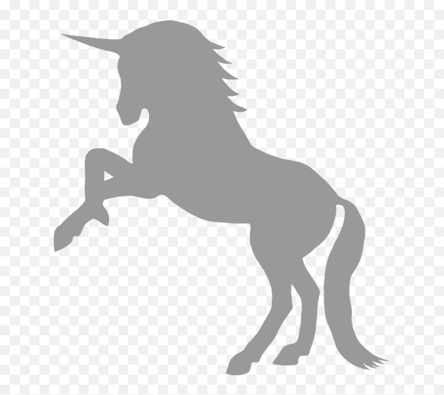 Unicorn Gray Myth Mythological Creature Silhouette - White Clipart Unicorn Silhouette Png,Unicorn Silhouette Png