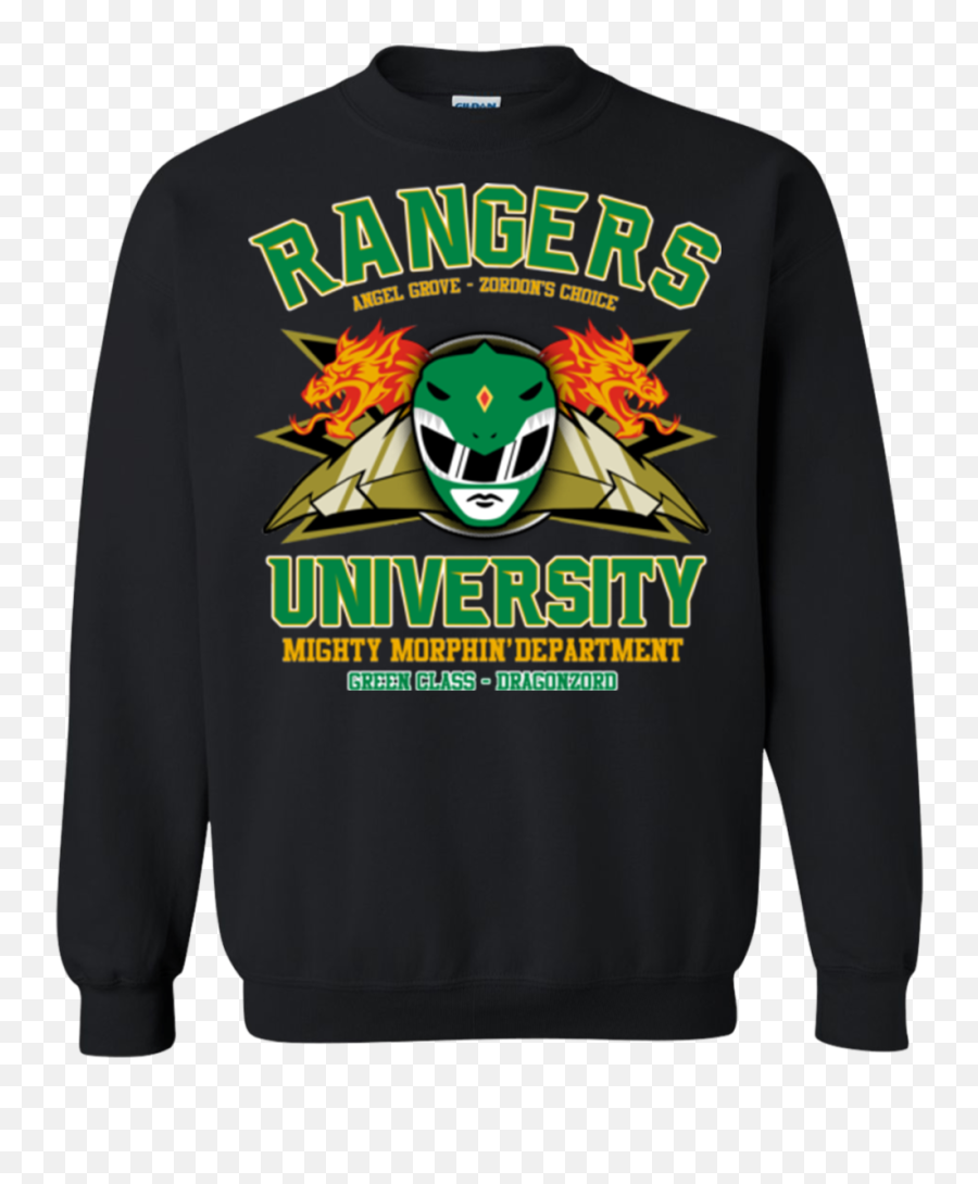 Rangers U Green Ranger Crewneck Sweatshirt - Ugly Christmas Sweater Beagle Png,Green Ranger Png