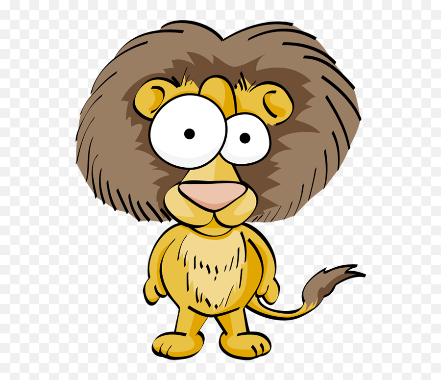 Lion Clipart Silly - Funny Eyes Png Cartoon,Lion Cartoon Png