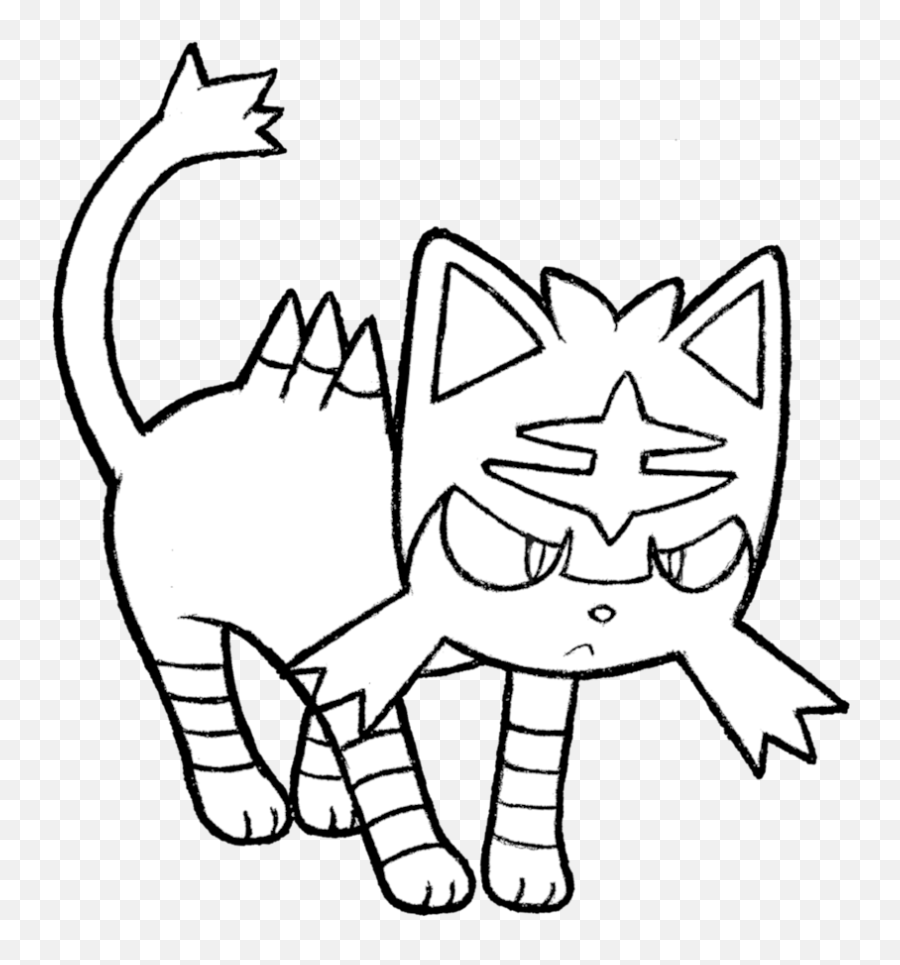 Litten Coloring Pages - Coloring Home All Pokemon Colouring Sheet Png,Litten Png