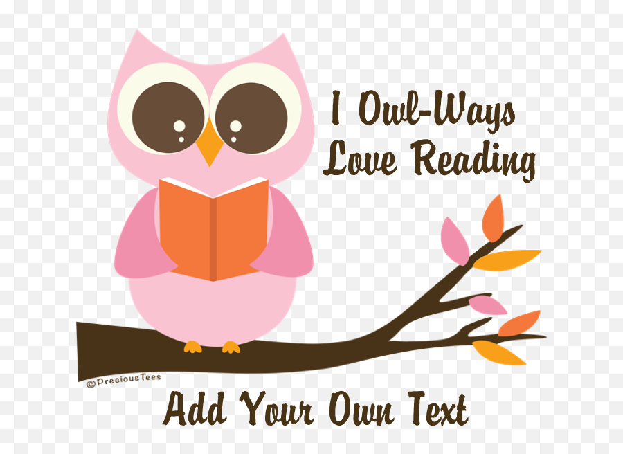 Download Custom Reading Owl Pink Banner - Cute Owl Reading Your Boyfriend Wants Me Png,Cute Owl Png