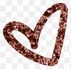 Glitter Rose Gold Heart - Number png