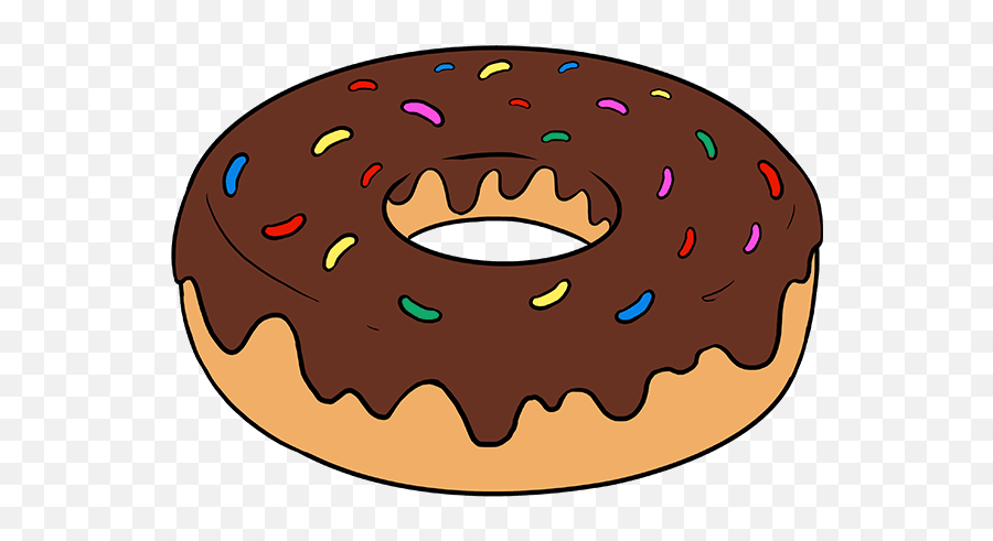 Donut Drawing Tutorial Easy - Donut Drawing Png,Rebel Donut Icon