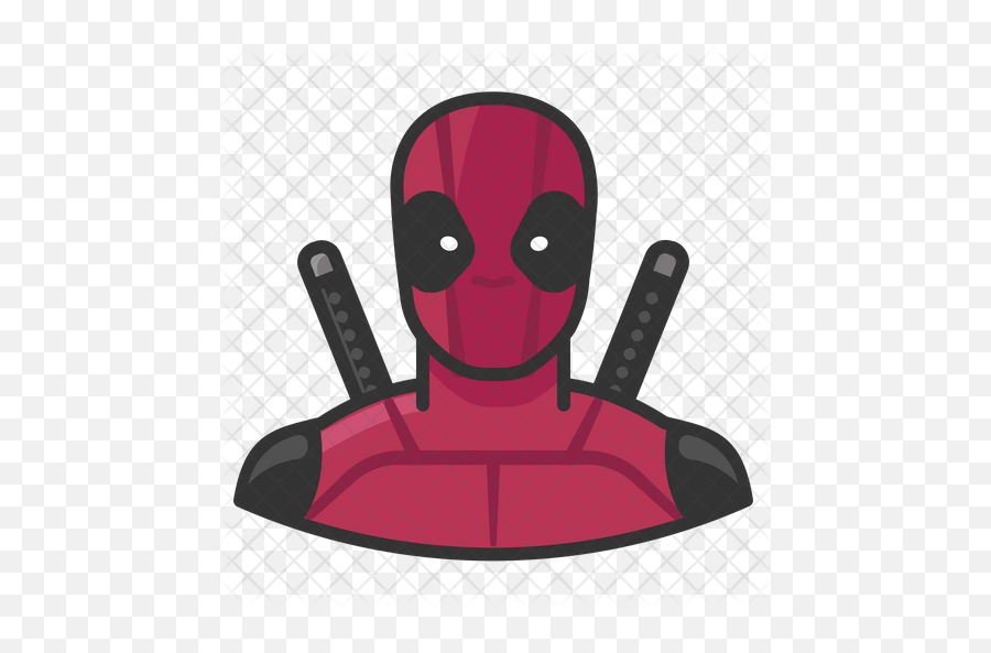 Deadpool Icon Of Colored Outline Style - Deadpool Icon Png,Deadpool Desktop Icon
