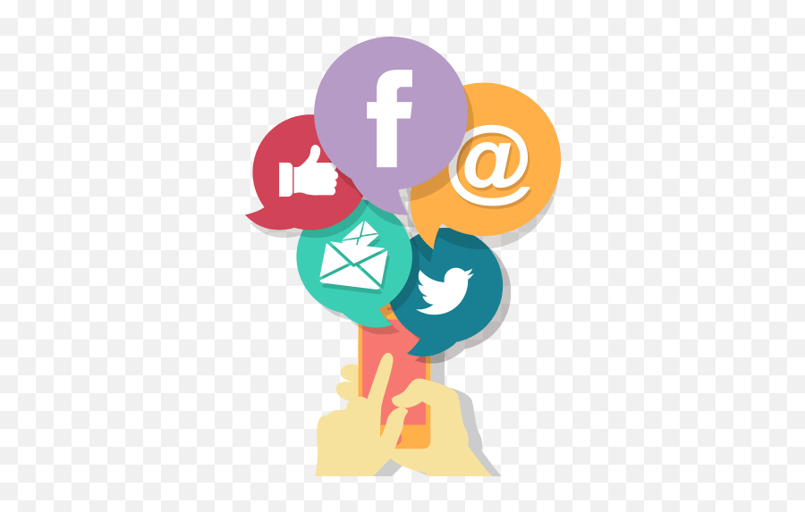 Social Media Marketing Facebook Instagram Wechat Youtube - Vector Social Media Hand Png,Wechat Logo Png