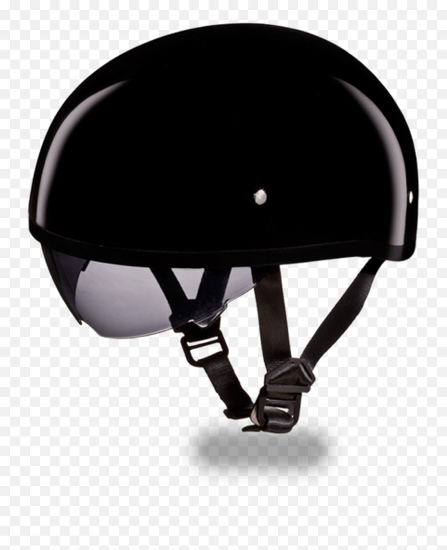 D - Daytona Helmets Skull Cap Black Half Shell Helmet With Inner Shield Png,Icon Hayabusa Helmet