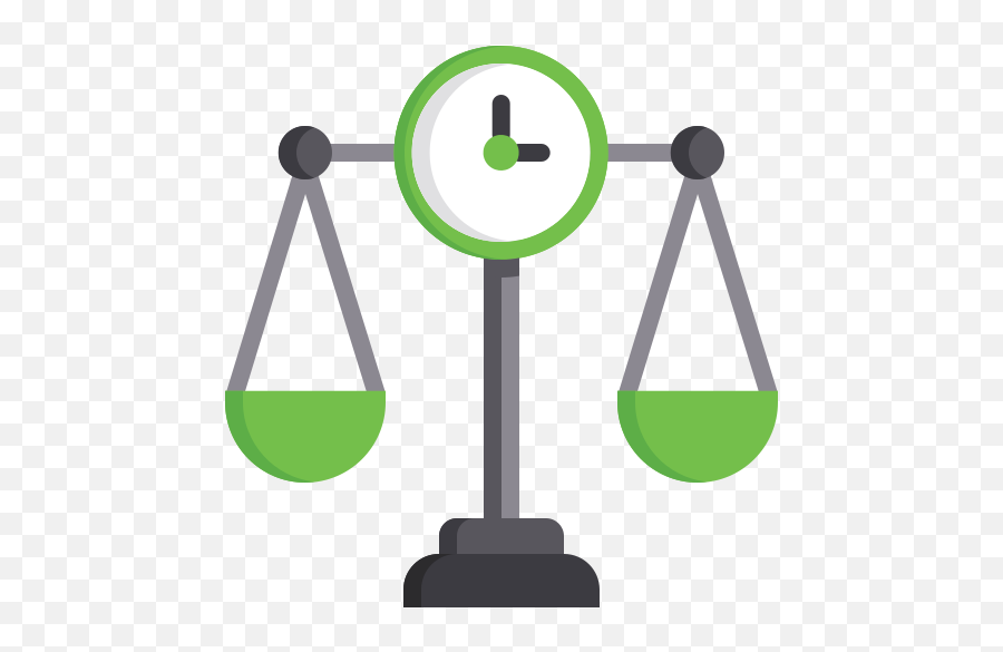 Time Balancing Icons - Weighing Scale Png,Balance Icon Png