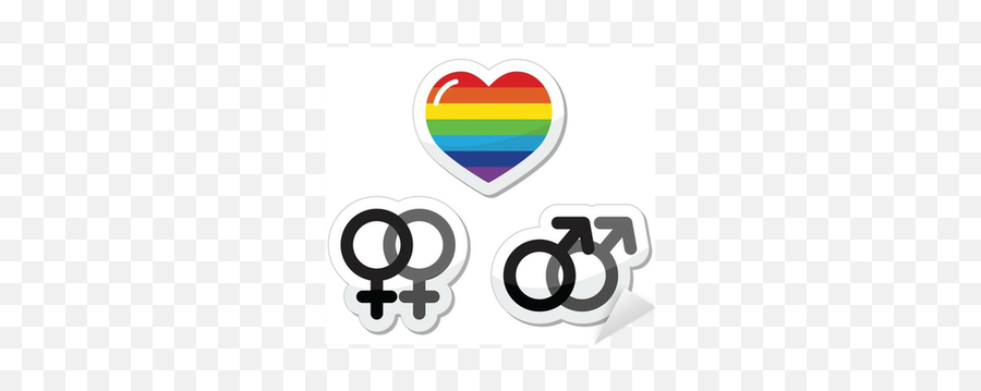 Sticker Gay Couple Love Icons Set - Pixersus Gay Love Icon Png,What Is A Gay Icon