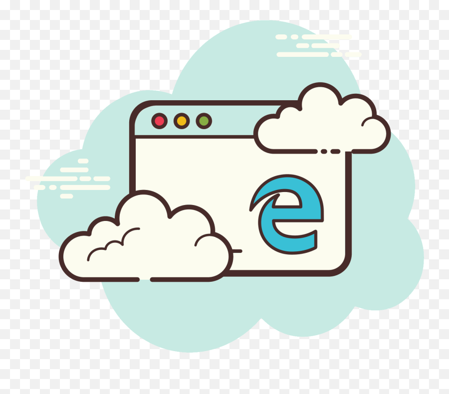 Internet Explorer Window Icon In Cloud Style - Cute Internet Icon Png,Internet Explorer Icon
