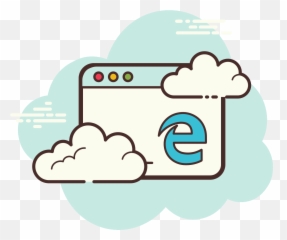 Internet Explorer Window Icon Cloud Style - Cute Icon Png