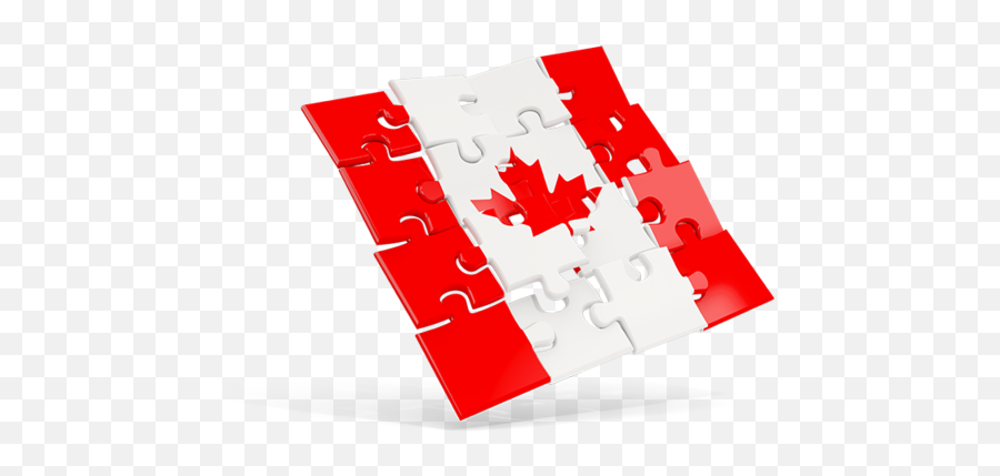 Square Puzzle Flag Illustration Of Canada - Canada Puzzle Flag Png,Canadian Flag Icon