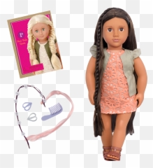 Flora Hairplay Doll 18 - inch with Growing Our Generation png