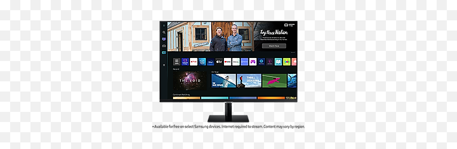 Buy 32 Smart Monitor With Mobile Connectivity - Samsung Ls27bm500eexxp Monitor Png,Show Network Icon On Desktop Windows 10