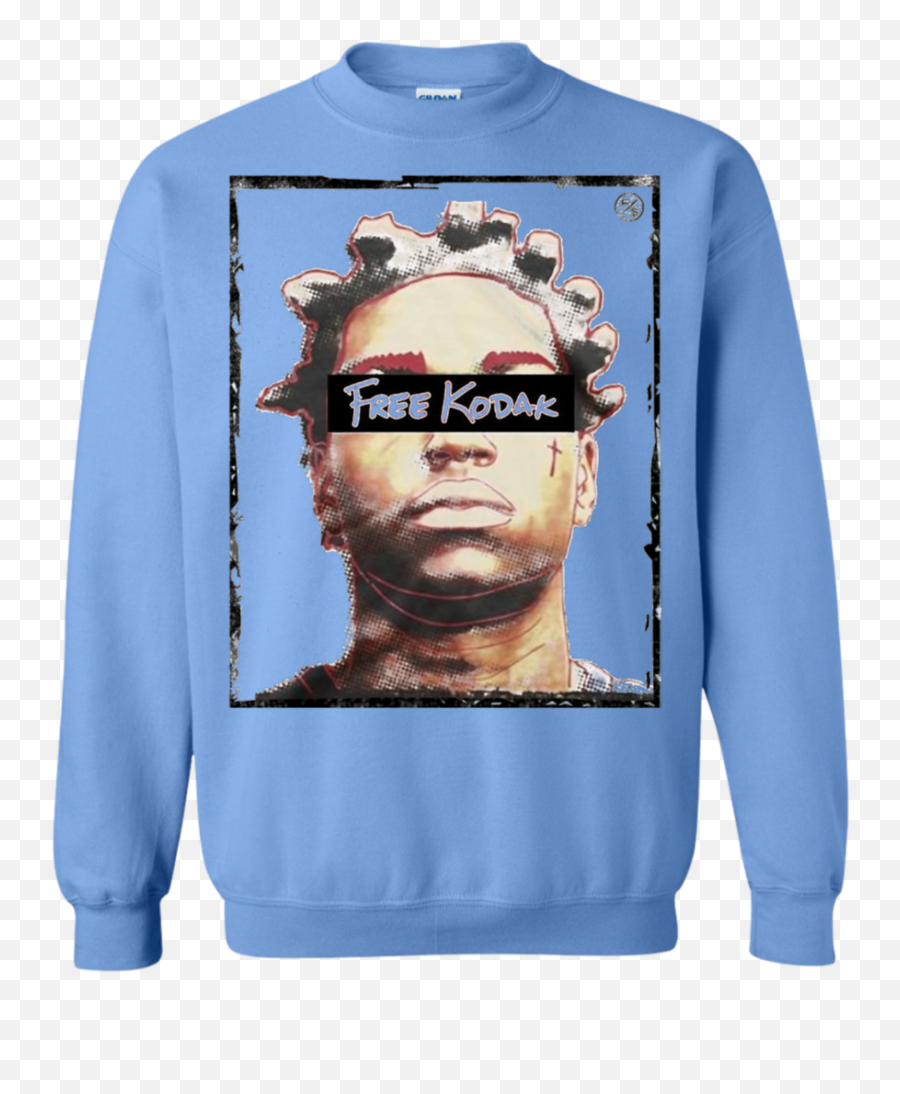 Free Kodak Black Printed Crewneck Pullover Sweatshirt 8 Oz - Sweater Png,Kodak Black Png