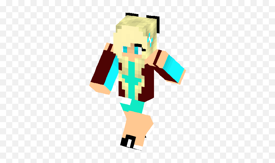 Download Free Png Cute Girl With Domo Jacket Skin - Illustration,Minecraft Character Png