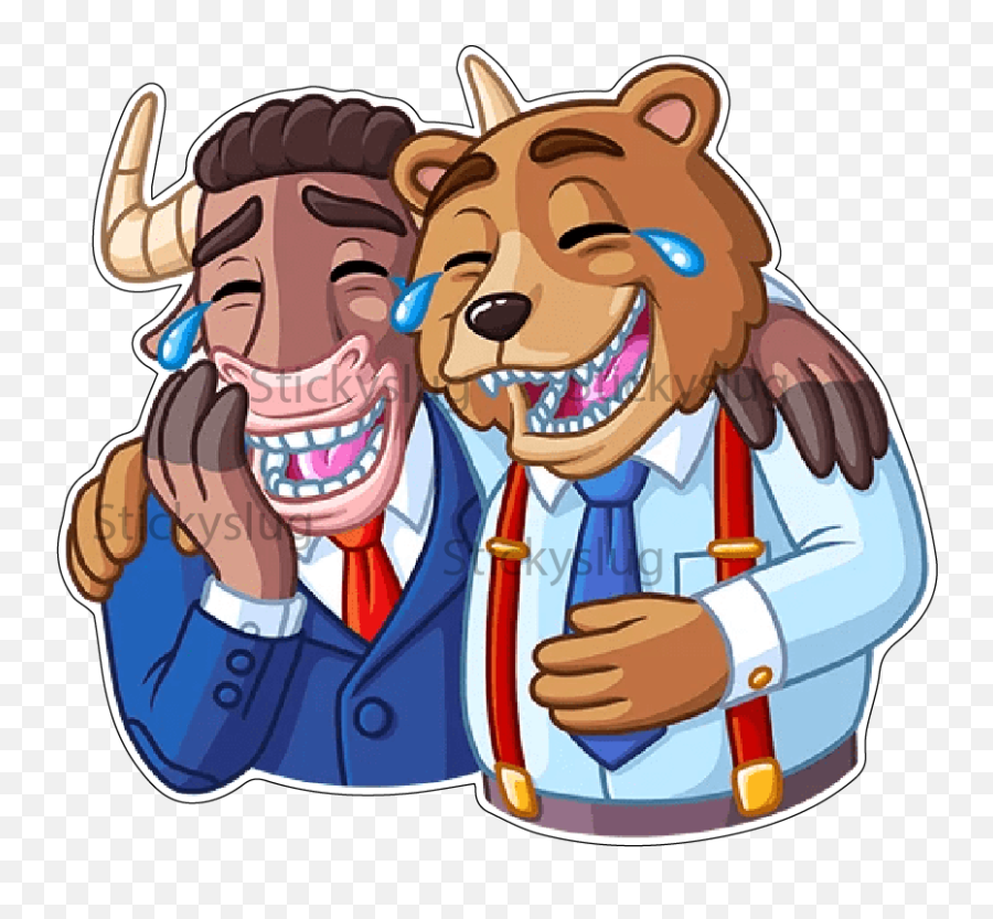 Png Decals - Bull U0026 Bear Sticker Bull U0026 Bear Telegram Animated Image Of Bull And Bear,Telegram Png