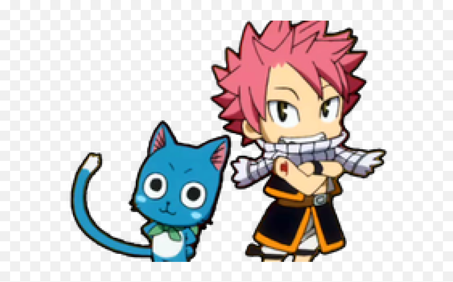 Clipart Cute - Natsu Happy From Fairy Tail Png,Chibi Png