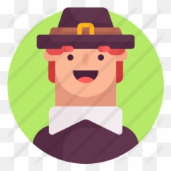 Pilgrim - Free People Icons Cartoon Png,Pilgrim Hat Png