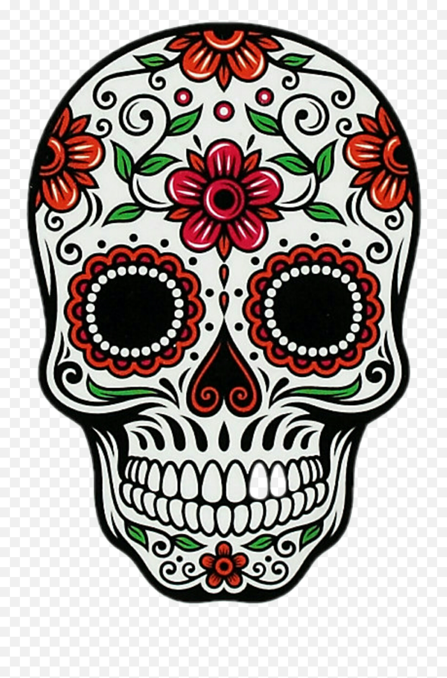 Skull - Mexican Day Of The Dead Skull Png,Skull Emoji Transparent