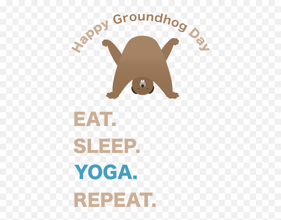 Groundhog Day Eat Sleep Yoga Repeat Tote Bag - Cartoon Png,Groundhog Png