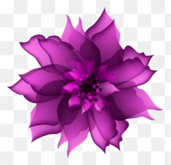 Download Purple Flower Vine Clipart - Transparent Background Blue Png