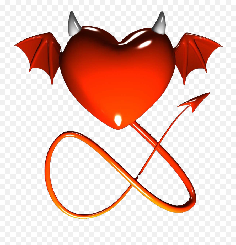 Heart With Devil Horns Tattoo Clipart - Full Size Clipart Heart With Devil Tail...