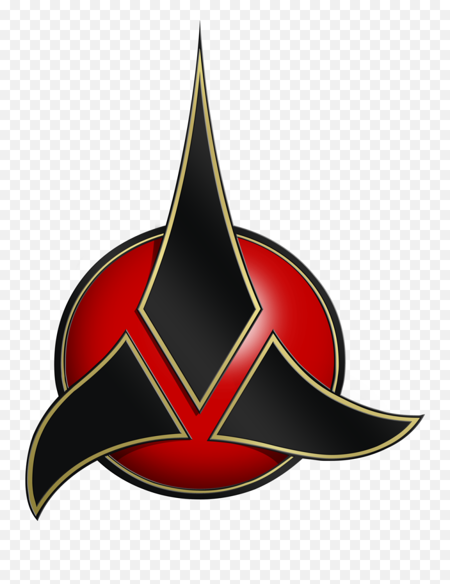 Klingon Star Trek United Federation Of Planets Logo Starship - Klingon Trefoil Png,Star Trek Logo Png