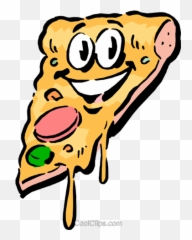 Cartoon Pizza Royalty Free Vector Clip - Pizza Slice Animated Png,Pizza Cartoon Png