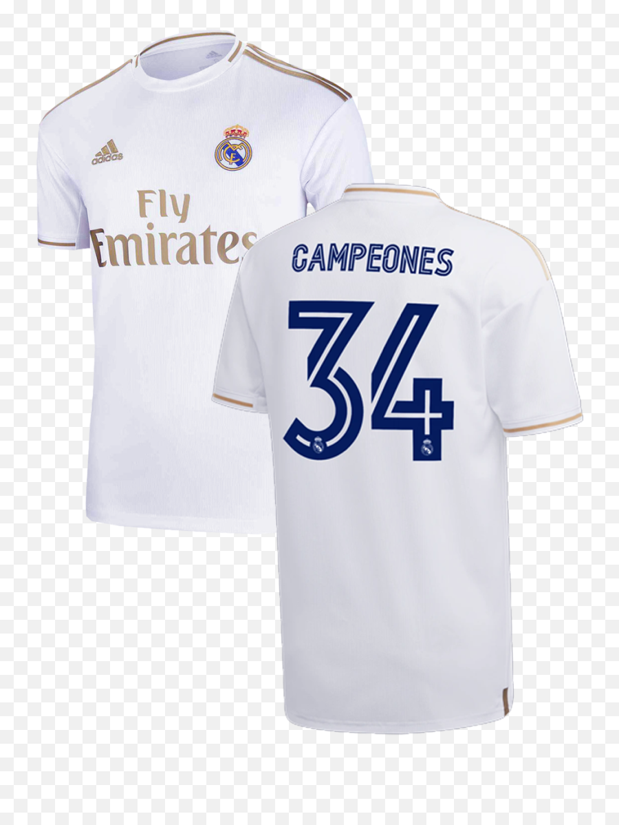 Real Madrid Campeones 34 Home Shirt - Sports Jersey Png,Real Madrid Png