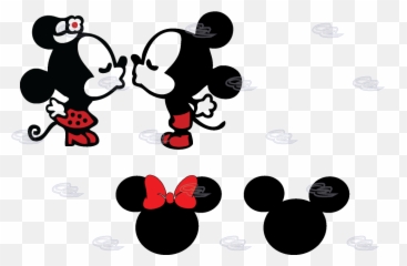 Mickey E Minnie Kiss Transparent Png - Mouse And Drawing