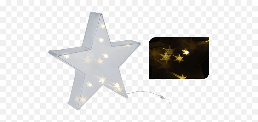 Estrella 20 Leds Blanca - Casika Decorative Png,Destellos De Luz Png