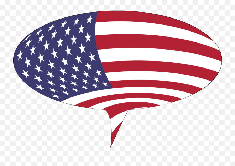 Speech Bubble With Flag Png Clipart - Stars And Stripes T Shirt,American Flag Circle Png