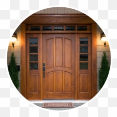 Download Hd Front Wood Door - Golden Brown Color Paul png