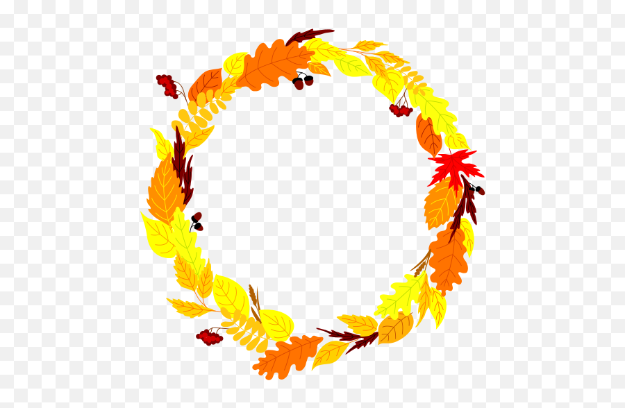 Autumn Leaf Frame Png - Fall Leaves Circle Clip Art,Fall Frame Png