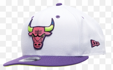 Nba 9fifty Icon Snapback Cap In Whitedeep Purplebeetroot - For Adult png